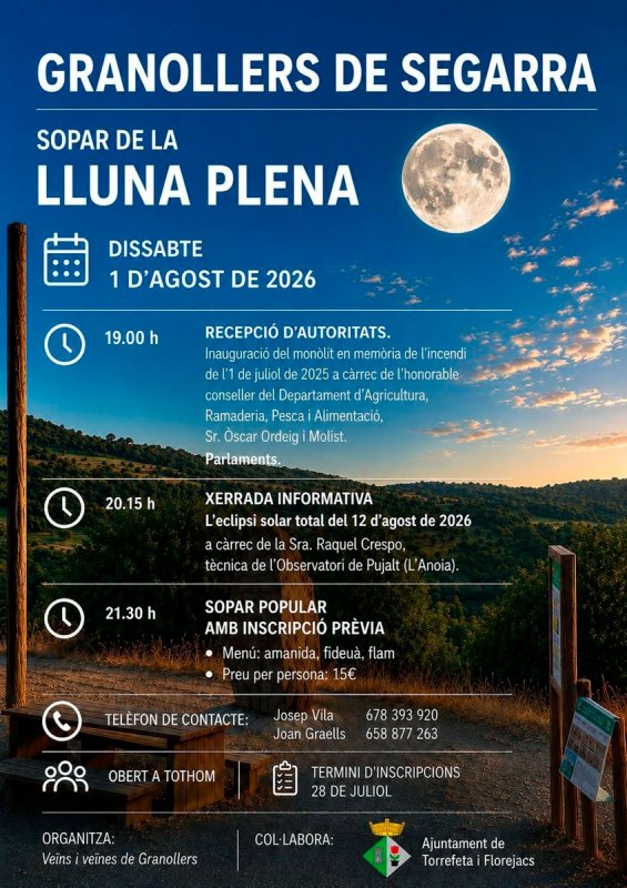 cartell Sopar de la Lluna Plena 2026
