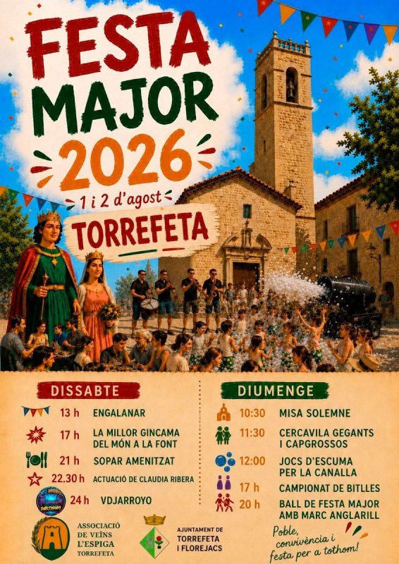 cartell Festa Major de Torrefeta 2026
