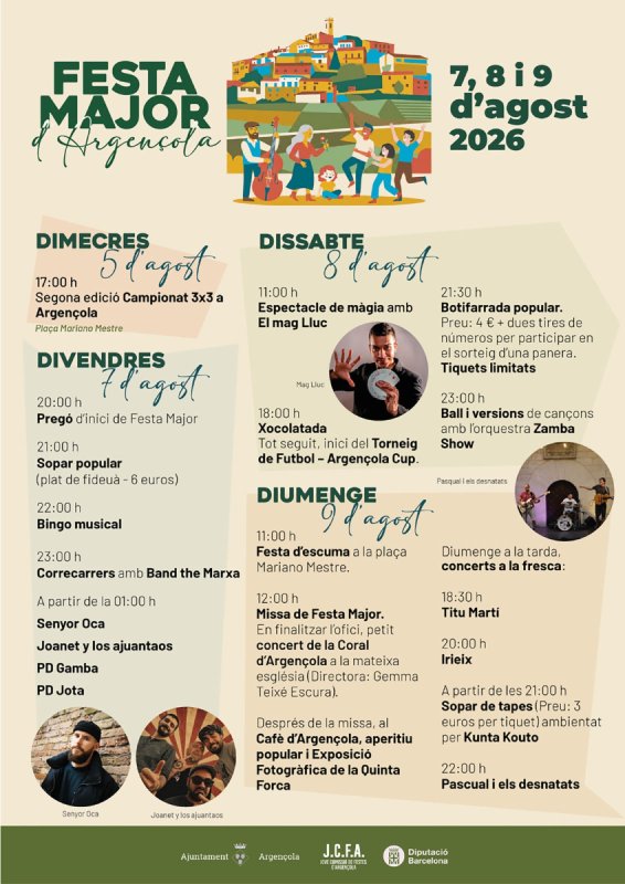 cartell Festa Major d'Argençola 2026