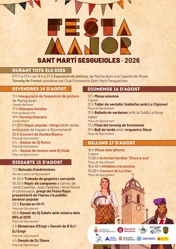 cartell Festa Major de Sant Martí Sesgueioles 2026