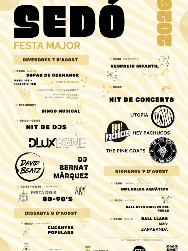 cartell Festa major de Sedó 2026