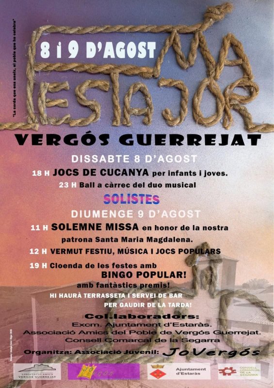 cartell Festa Major de Vergós Guerrejat 2026