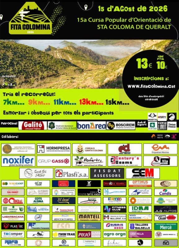cartell Festa Major de Santa Coloma de Queralt 2026