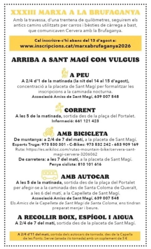 cartell Marxa Festa de Sant Magí 2026
