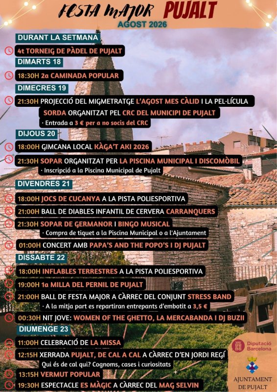 cartell Festa Major de Pujalt 2026