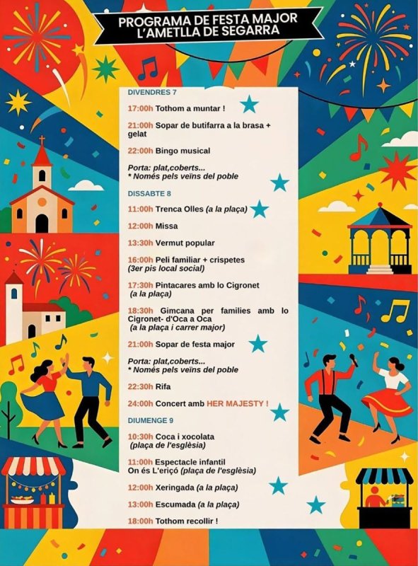 programa Festa Major de l'Ametlla de Segarra 2026