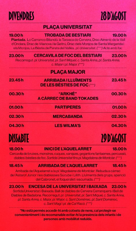 programa Aquelarre de Cervera 2026 - Cervera