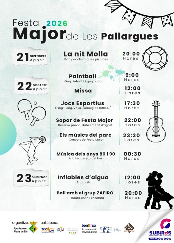 cartell Festa Major de Les Pallargues 2026