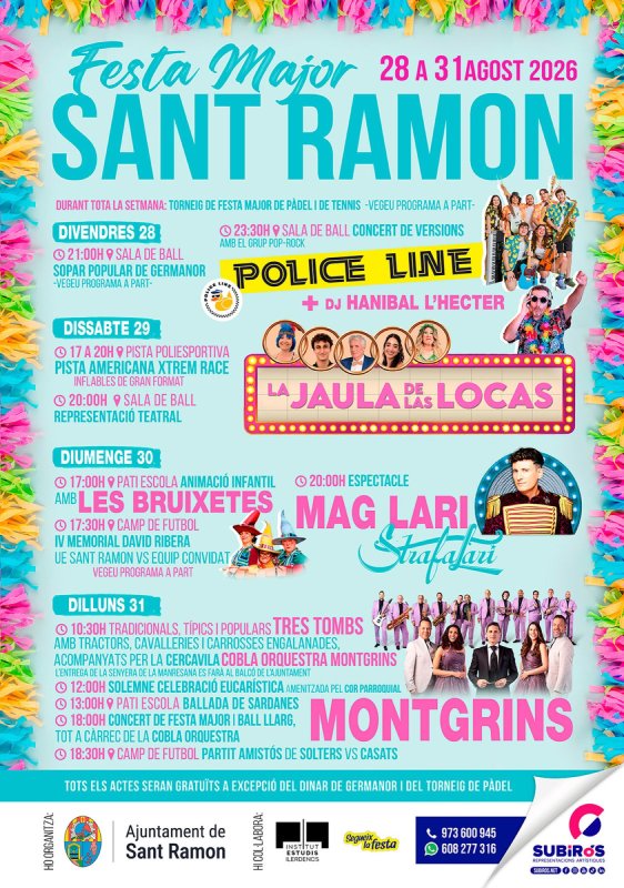 cartell Festa Major de Sant Ramon 2026