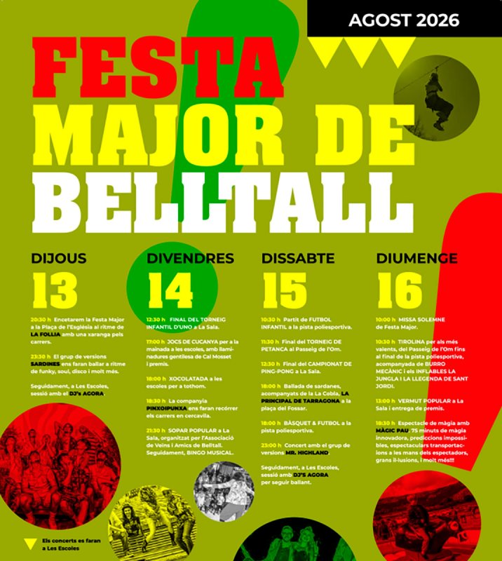 cartell Festa Major de Belltall 2026