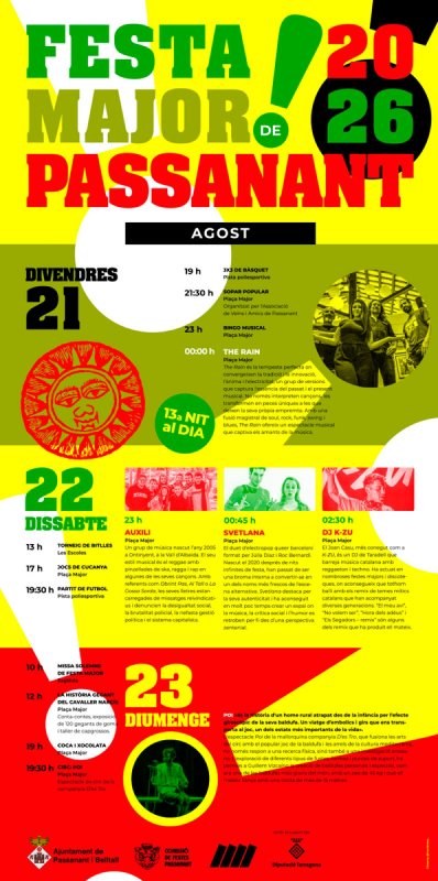 cartell Festa Major de Passanant 2026