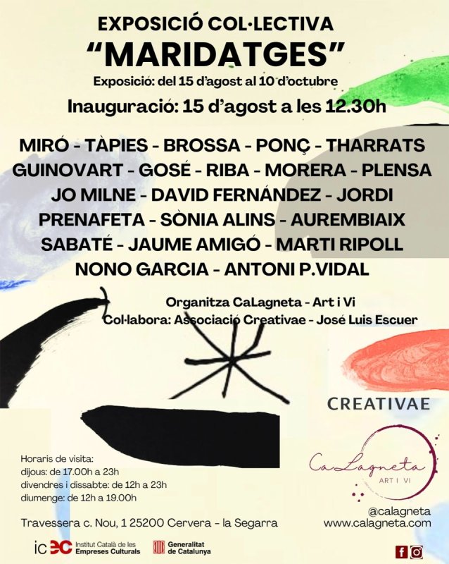 cartell Exposició col·lectiva 'Maridatges'