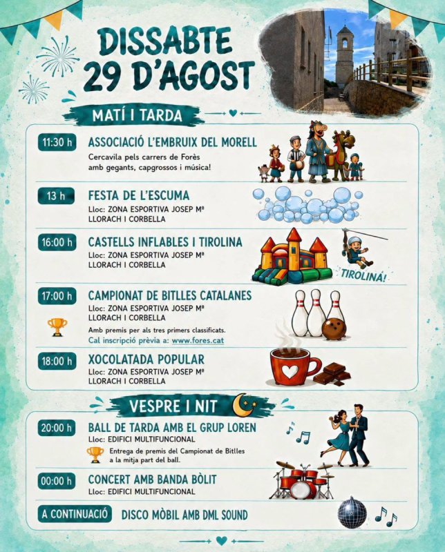 dissabte Festa Major de Forès 2026