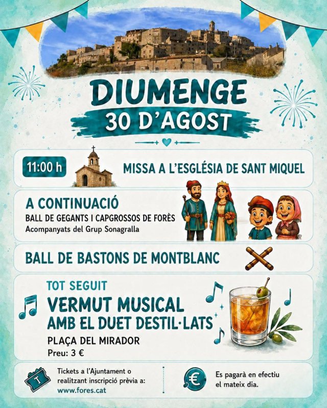 programa diumenge Festa Major de Forès 2026