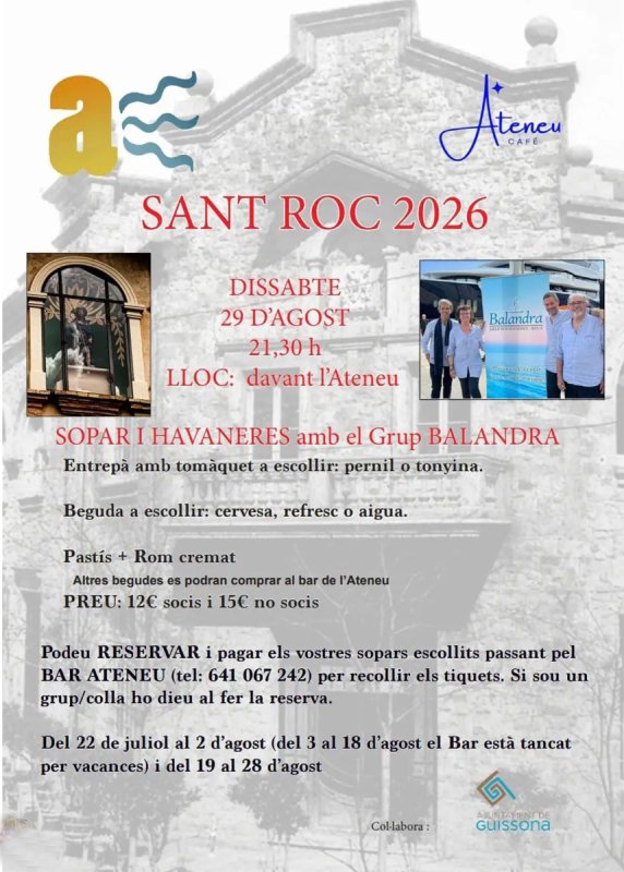 cartell Festa de Sant Roc 2026