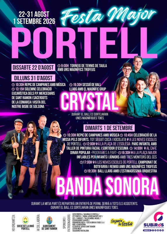 cartell Festa Major de Portell 2026