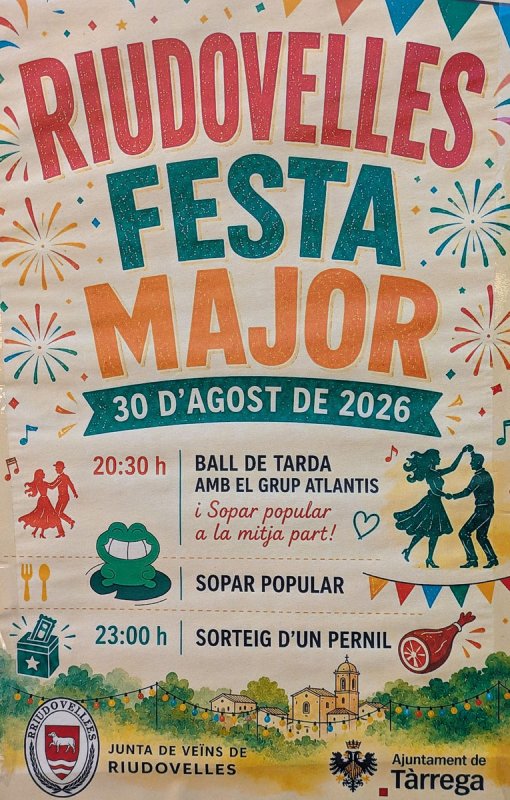 cartell Festa Major de Riudovelles 2026