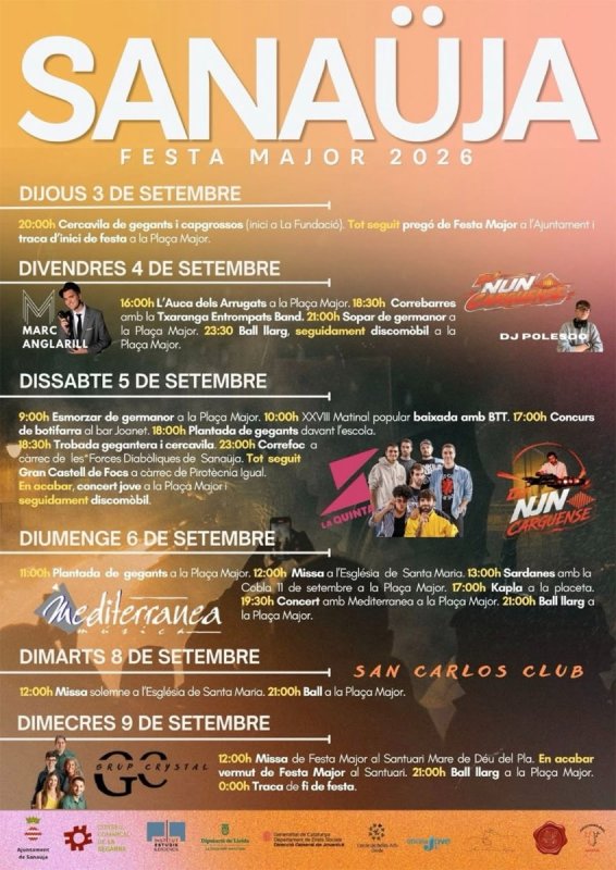 cartell Festa Major de Sanaüja 2026