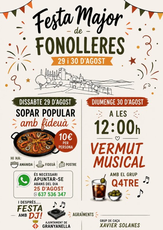 cartell Festa Major de Fonolleres 2026