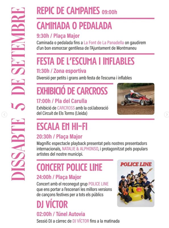 dissabte Festa Major de Montmaneu 2026
