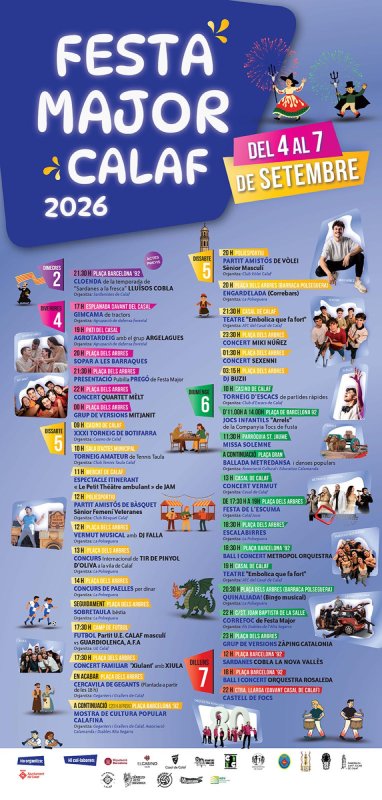 programa Festa Major de Calaf 2026