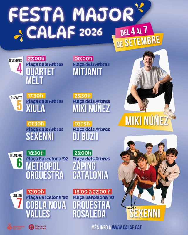 actuacions Festa Major de Calaf 2026