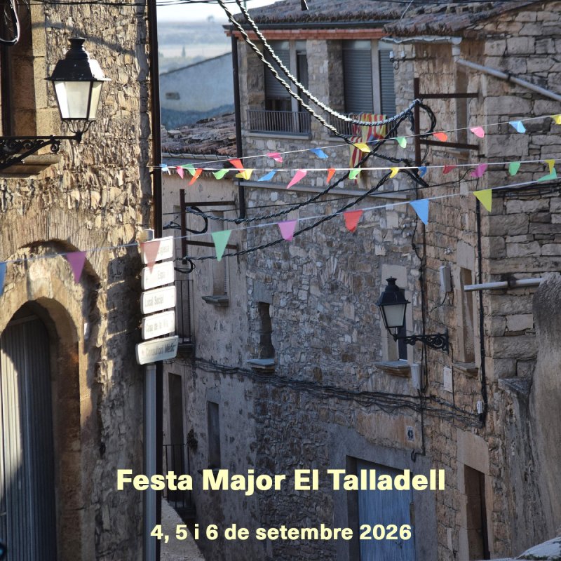 cartell Festa Major del Talladell 2026