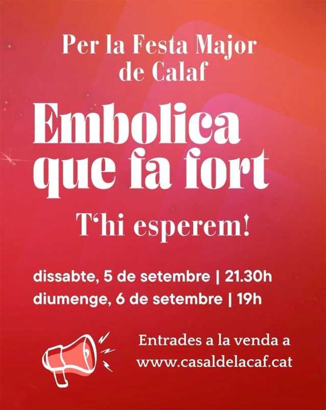 teatre Festa Major de Calaf 2026 - Calaf