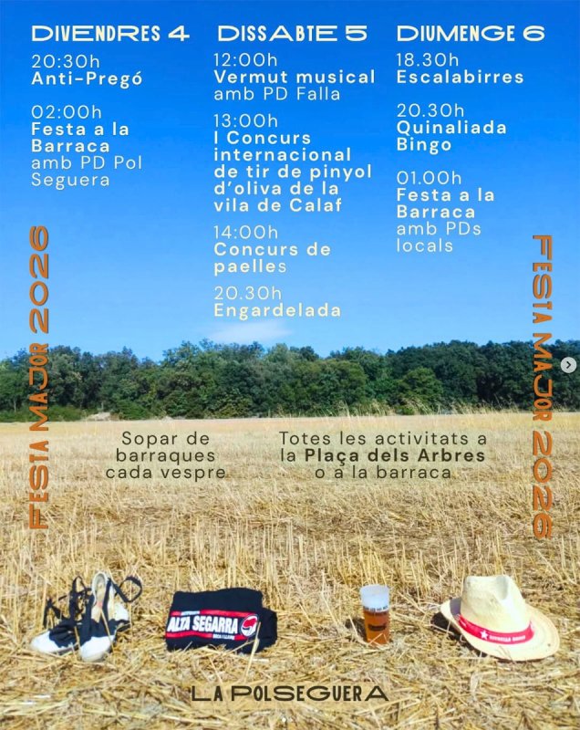 La Polseguera  Festa Major de Calaf 2026 - Calaf