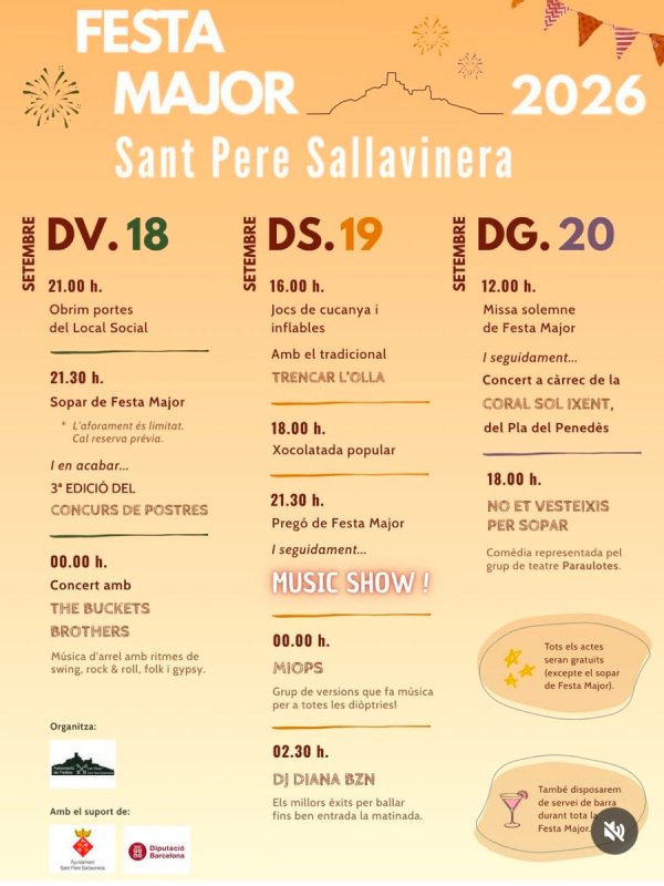 cartell Festa Major de Sant Pere Sallavinera 2026
