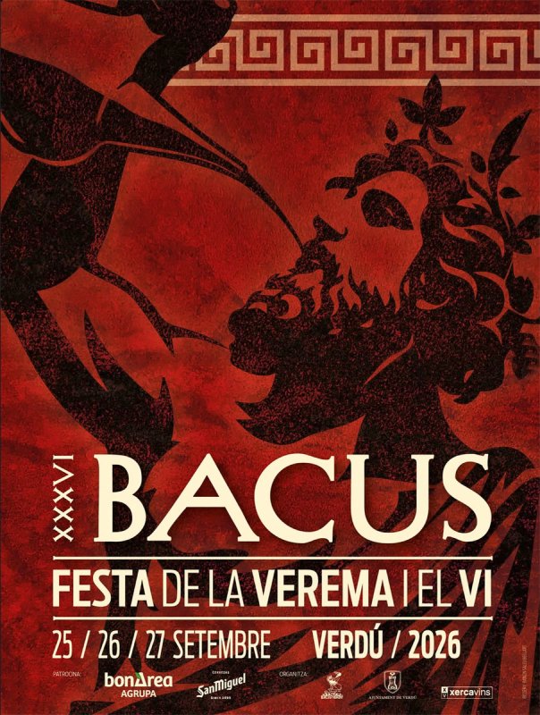 cartell 36a Festa de la Verema i el Vi Bacus Verdú - Verdú