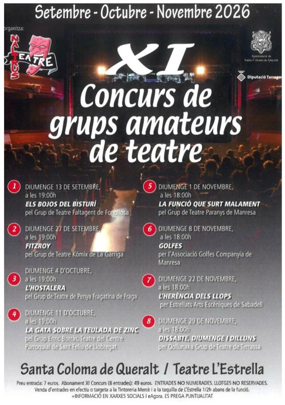 cartell XI Concurs de teatre amateur 'Els bojos dl bisturí'