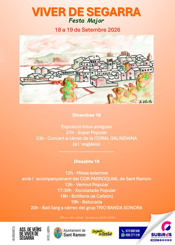 cartell Festa Major de Viver de Segarra 2026