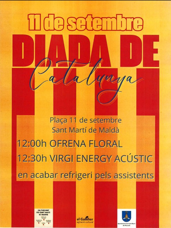 Actes commemoratius Diada Nacional de Catalunya  2026 a Sant Martí de Maldà - 