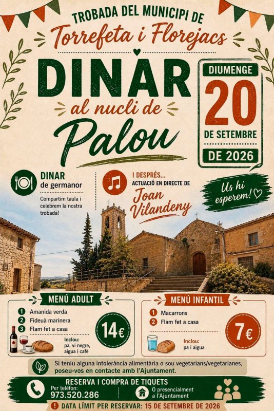 cartell Trobada del municipi de torrefeta i Florejacs