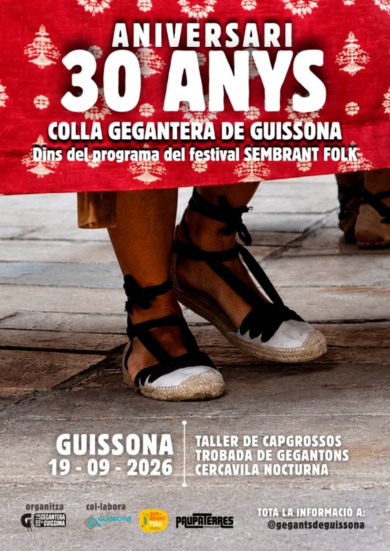 cartell 30 anys colla gegantera de Guissona