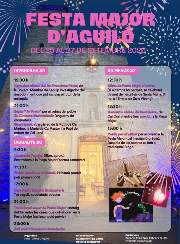 cartell Festa Major d'Aguiló 2026