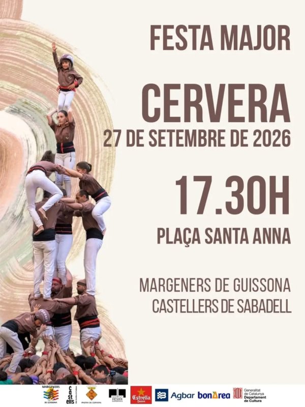 Castellers Festa major del Sant Crist de Cervera 2026 - Cervera