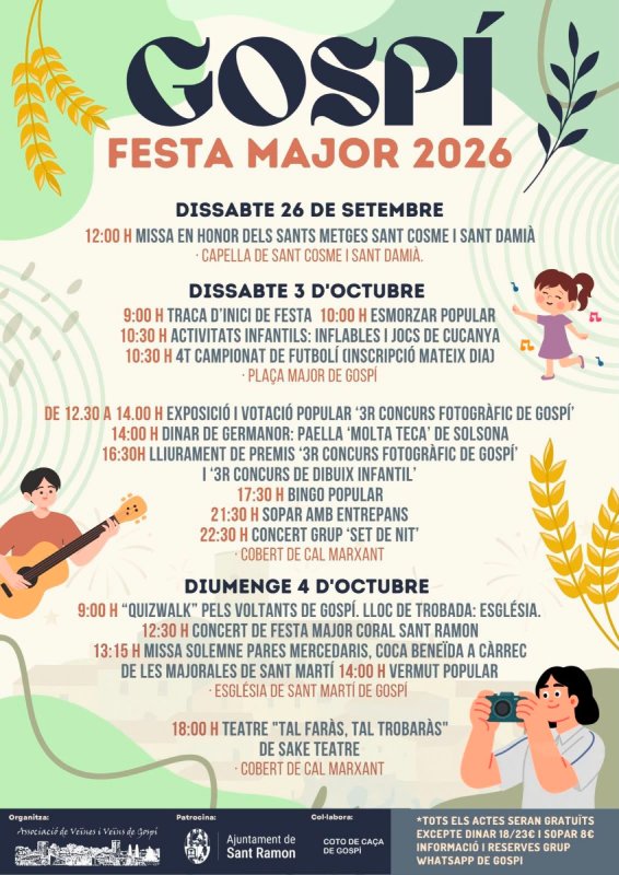 cartell Festa Major de Gospí 2026