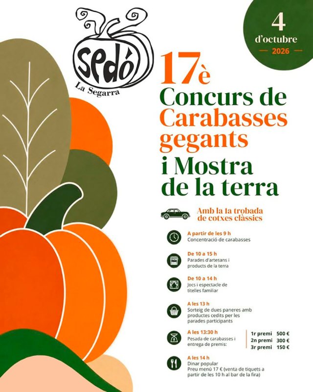 cartell 17è Concurs de Carbasses Gegants de Sedó