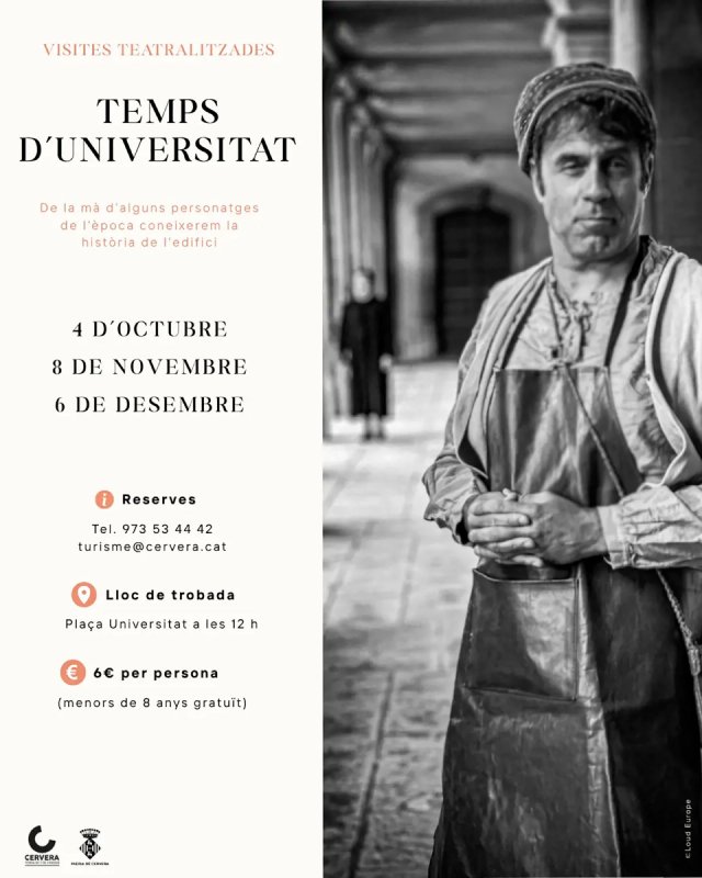 cartell Visita teatralitzada 'Temps d’Universitat' 2026