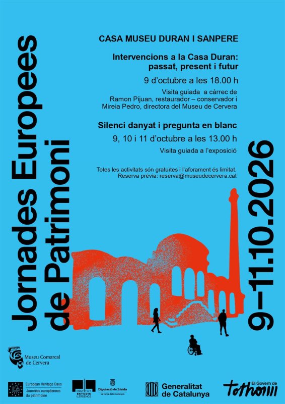 Jornades Europees del Patrimoni 2026 a Cervera