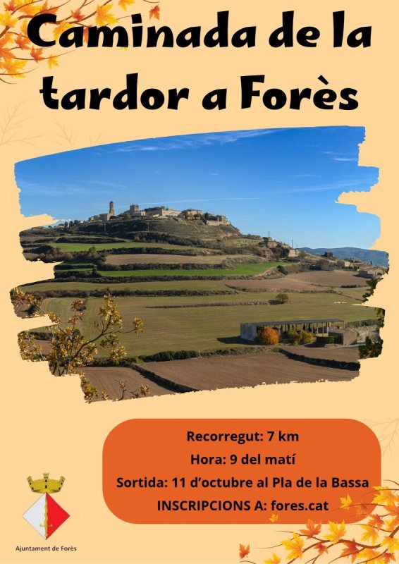 cartell Caminada de la tardor a Forès