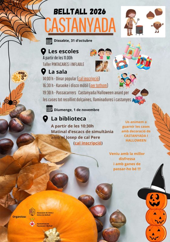 cartell Castanyada 2026 a Belltall