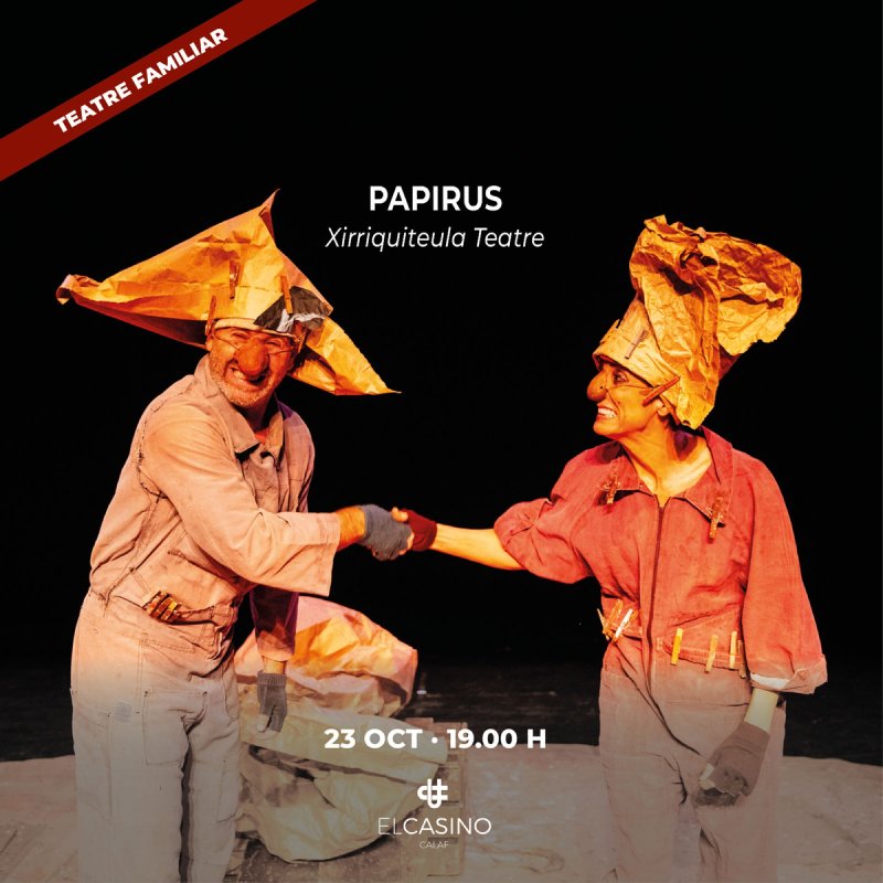 cartell Teatre familiar 'Papirus' - Calaf