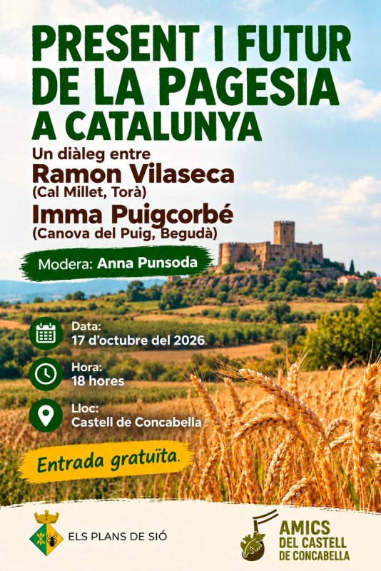 cartell Diàleg 'Present i futur de la pagesia a Catalunya'