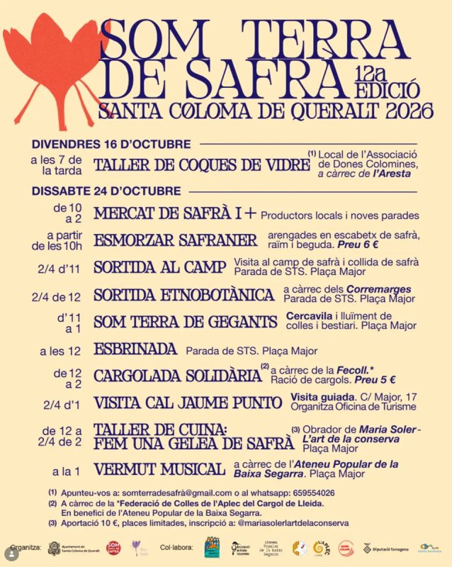 cartell Som Terra de Safrà 2026