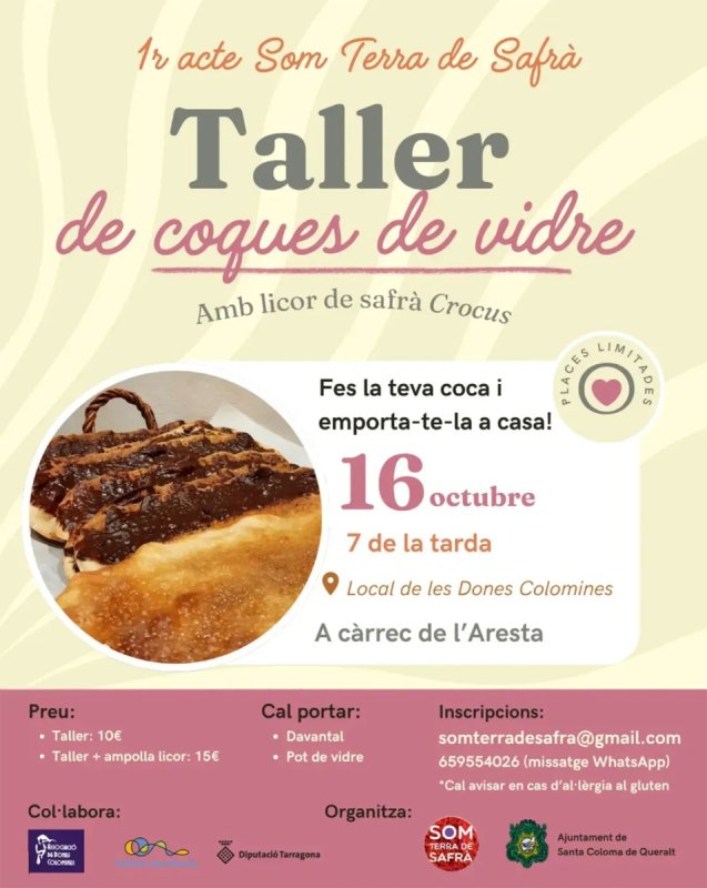 taller coques Som Terra de Safrà 2026 - Santa Coloma de Queralt