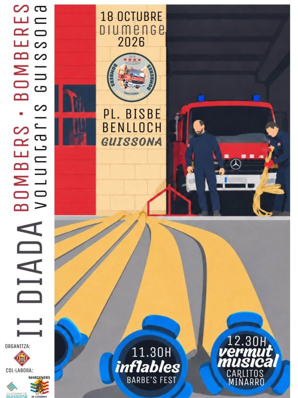 cartell 2a Diada dels Bombers i Bomberes Voluntaris de Guissona