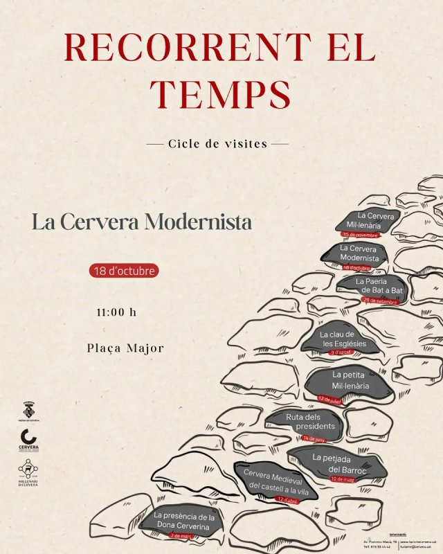 cartell Visita guiada 'La Cervera modernista'